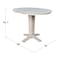 International Concepts 36 in. Solid Wood Round Top Pedestal Table w/12 in. Leaf - 36.1 in.High - Dining Height, Unfinished K-36RXT-23B-36 - alternate 8